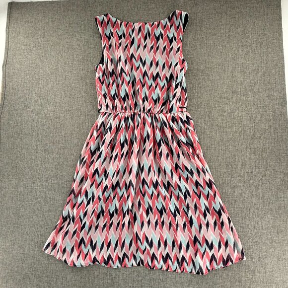 BCX Mini Dress XXS Sleeveless Scoop Neck Lined Polyester Multicolor Cute Summer - Picture 11 of 13